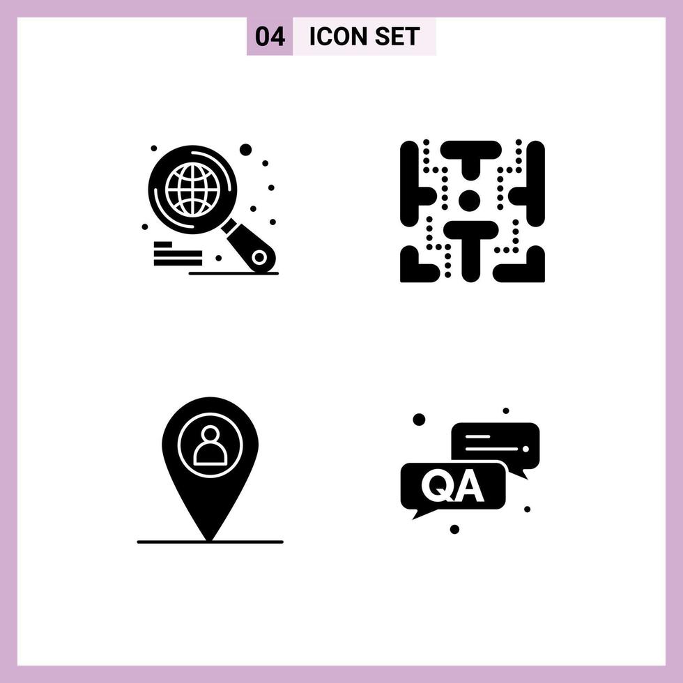 Creative Icons Modern Signs and Symbols of globe man maze play qa Editable Vector Design Elements