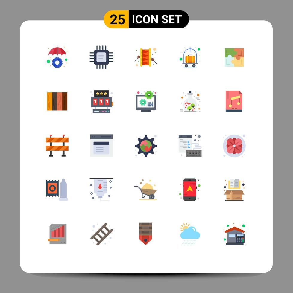 25 Creative Icons Modern Signs and Symbols of game trolley bedug luggage cart Editable Vector Design Elements