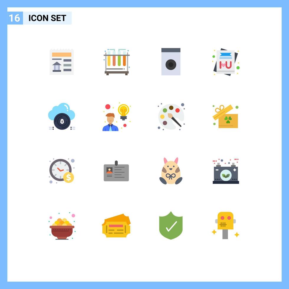 16 Creative Icons Modern Signs and Symbols of data protect household secure message Editable Pack of Creative Vector Design Elements