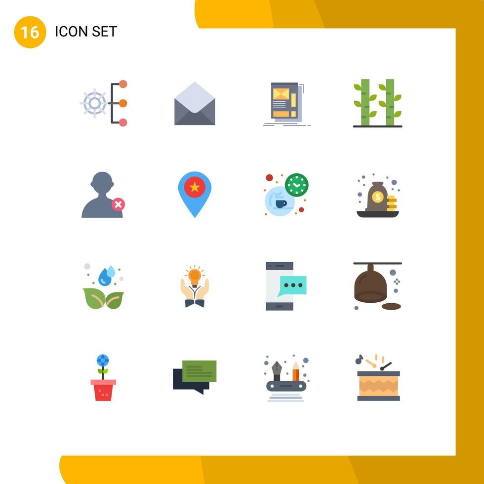 Stock Vector Icon Pack of 16 Line Signs and Symbols for plant china message bamboo layout Editable Pack of Creative Vector Design Elements