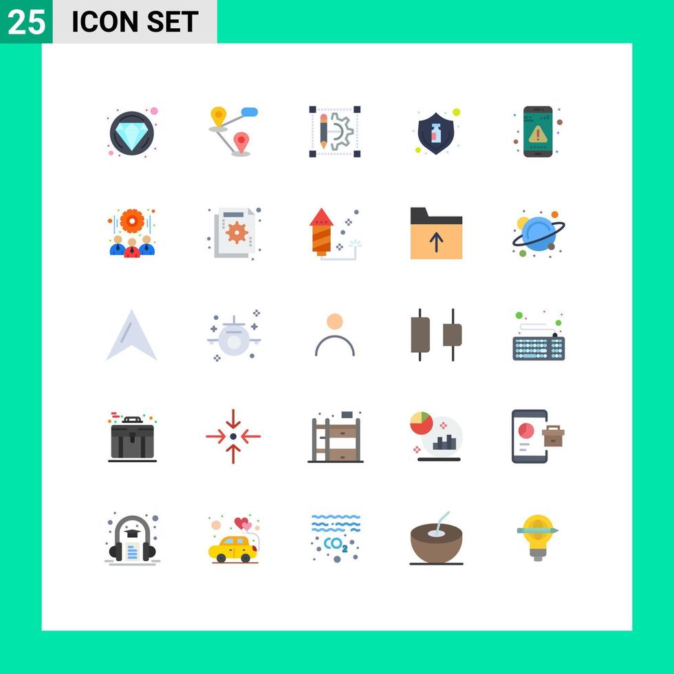 Stock Vector Icon Pack of 25 Line Signs and Symbols for error bottle cog wheel virus protection Editable Vector Design Elements