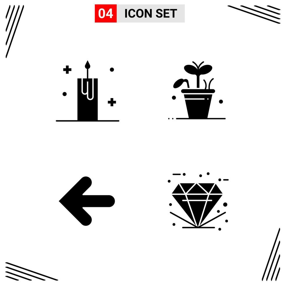 4 Icons Solid Style Grid Based Creative Glyph Symbols for Website Design Simple Solid Icon Signs Isolated on White Background 4 Icon Set vector