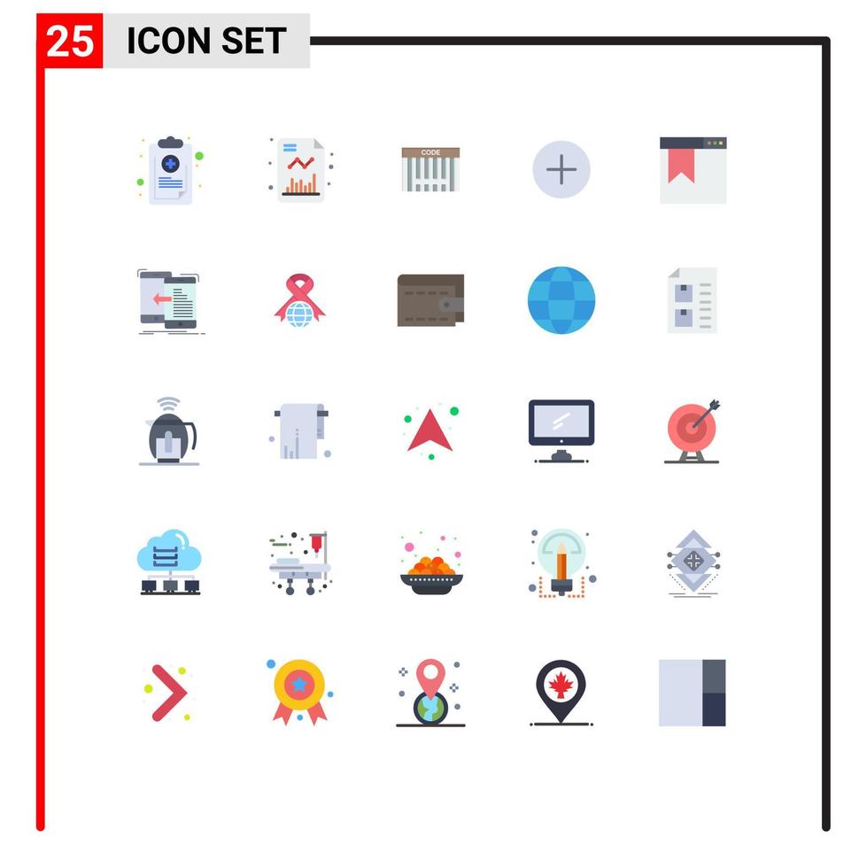 25 Creative Icons Modern Signs and Symbols of browser contact growth add shopping Editable Vector Design Elements