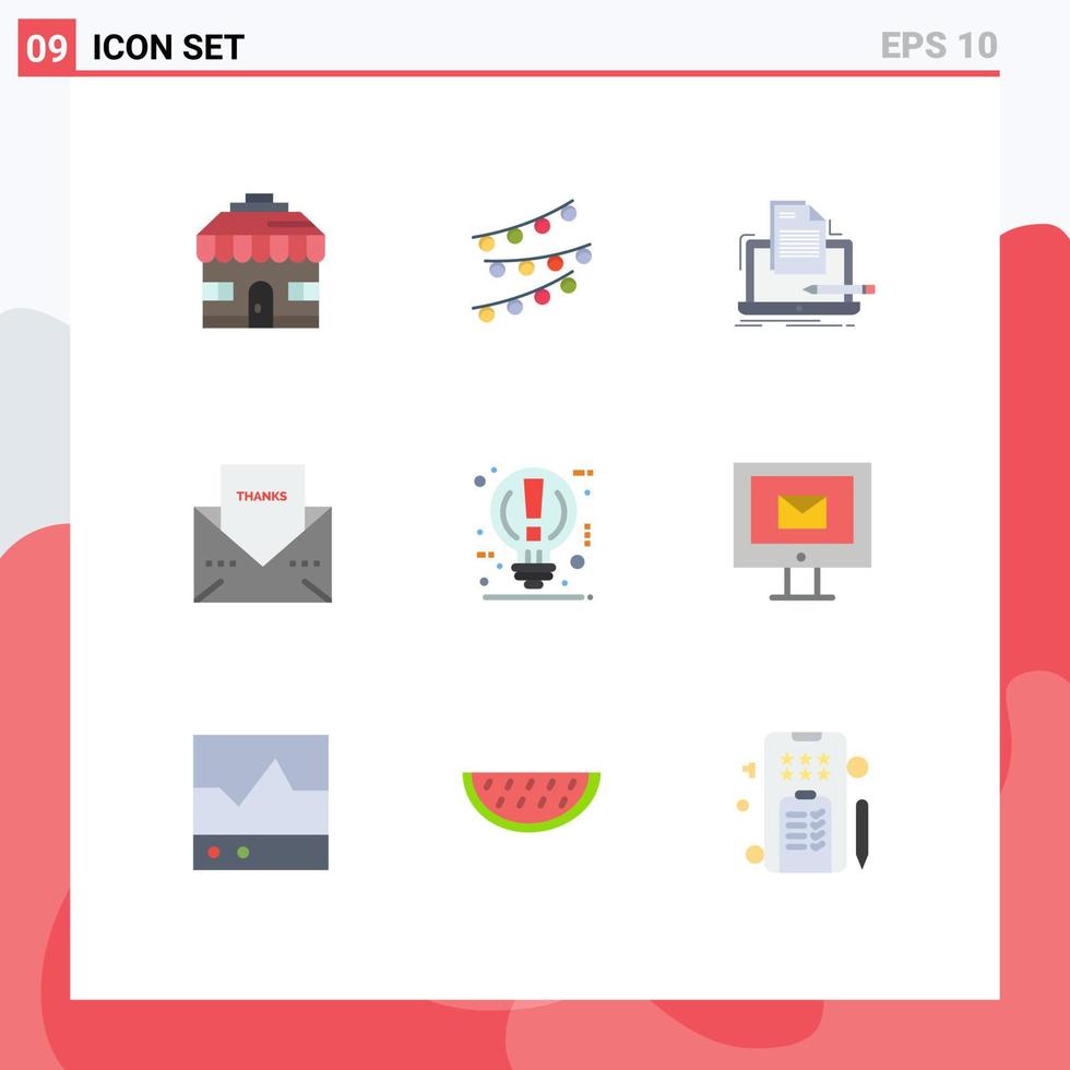 9 Creative Icons Modern Signs and Symbols of thanksgiving message coder letter paper Editable Vector Design Elements