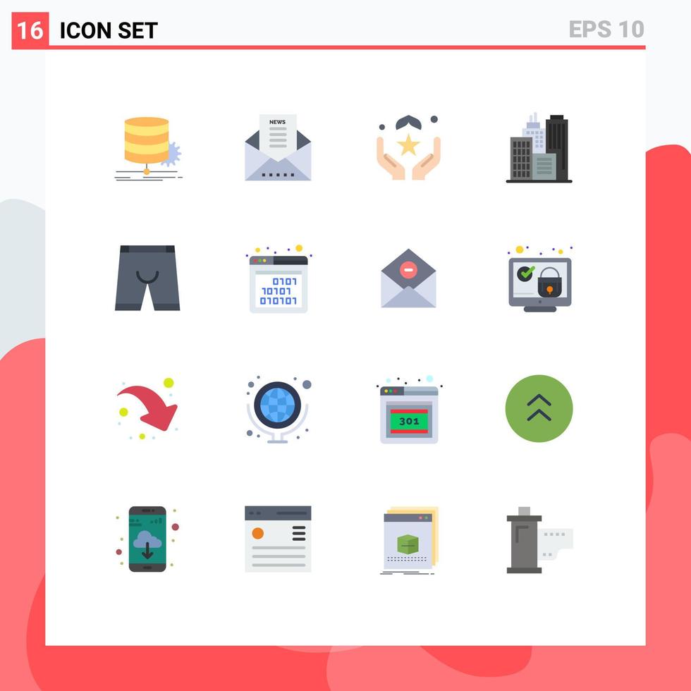 Set of 16 Modern UI Icons Symbols Signs for accessories business newsletter building hand Editable Pack of Creative Vector Design Elements