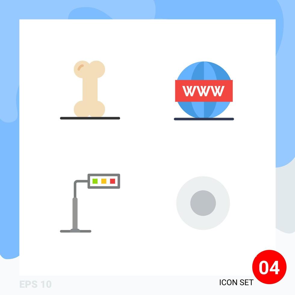 Set of 4 Modern UI Icons Symbols Signs for anatomy construction joints search tower Editable Vector Design Elements