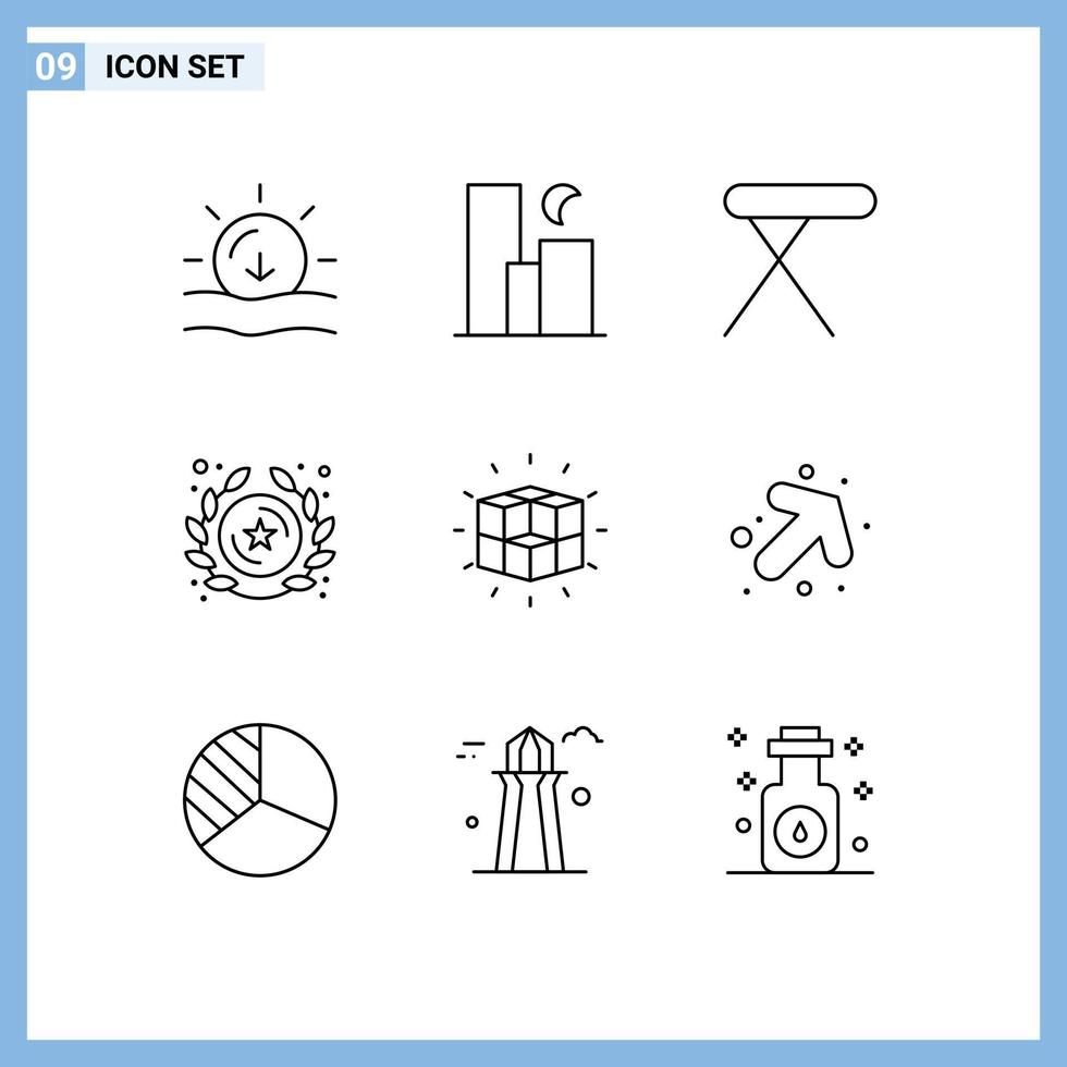 9 Thematic Vector Outlines and Editable Symbols of box rank skyline insignia table Editable Vector Design Elements