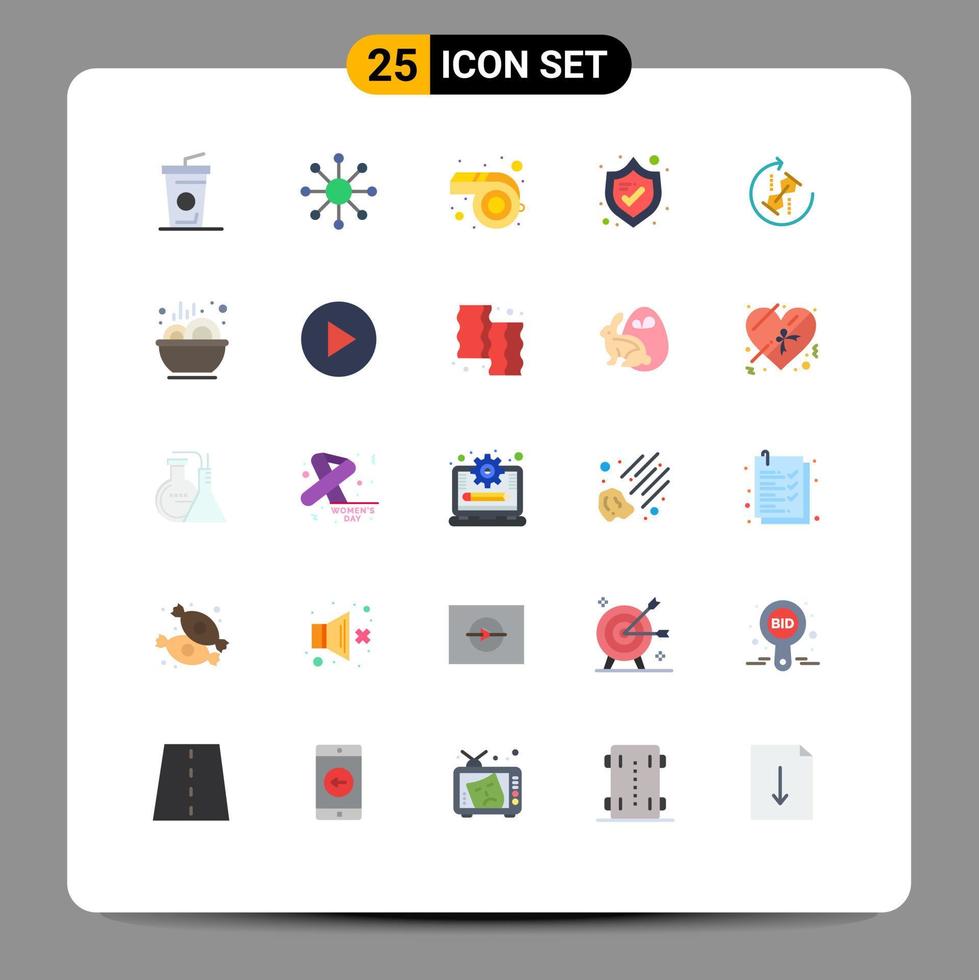 25 Creative Icons Modern Signs and Symbols of bowl puzzle whistle recycle puzzle Editable Vector Design Elements