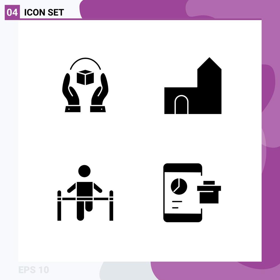 Stock Vector Icon Pack of Line Signs and Symbols for care medieval product castle building gym Editable Vector Design Elements
