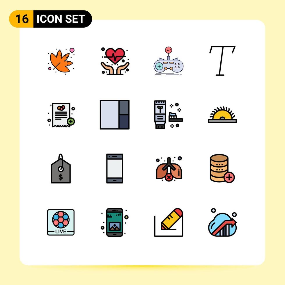 16 Creative Icons Modern Signs and Symbols of grid medical game hospital italic Editable Creative Vector Design Elements