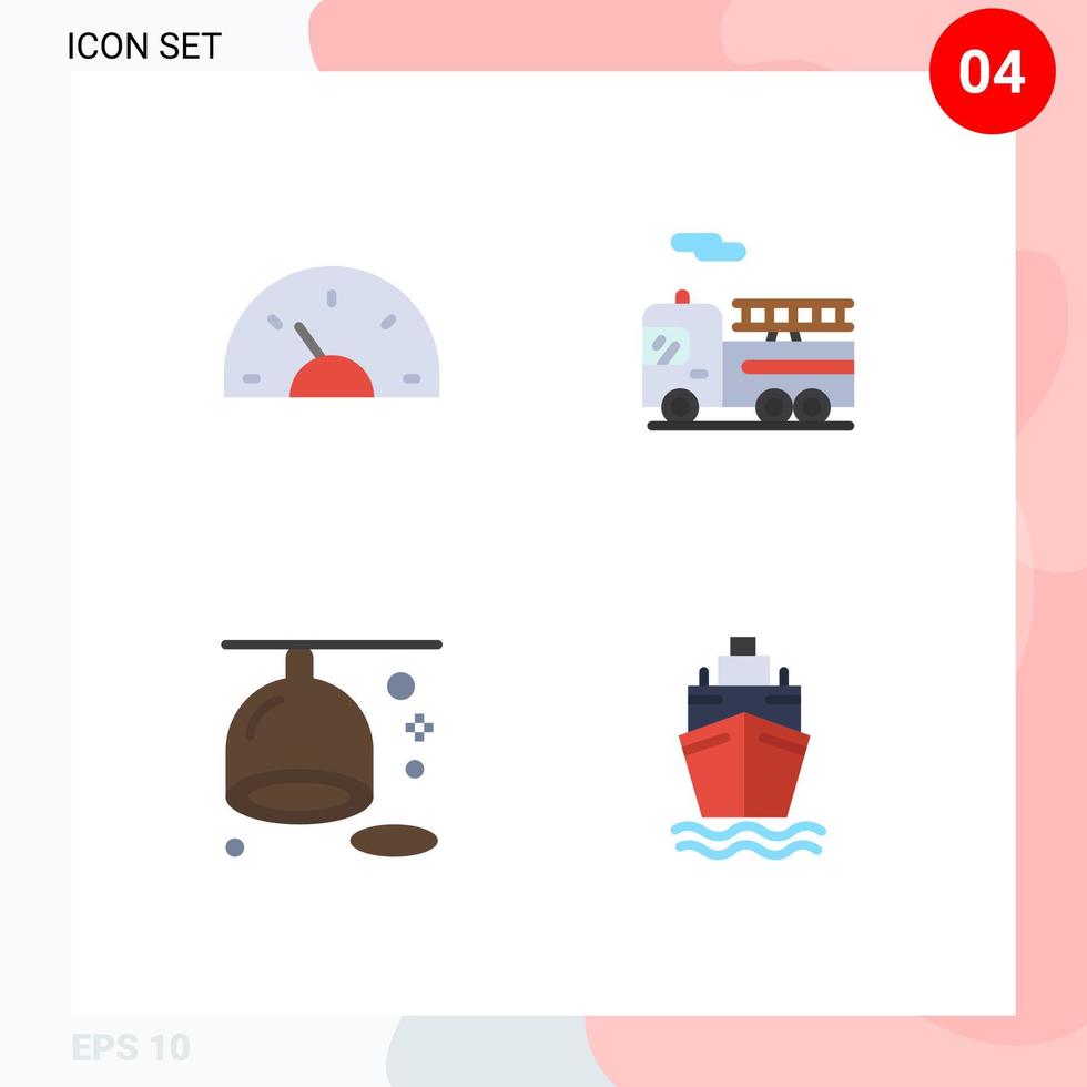 Universal Icon Symbols Group of 4 Modern Flat Icons of arrow diet creative quad lemon Editable Vector Design Elements