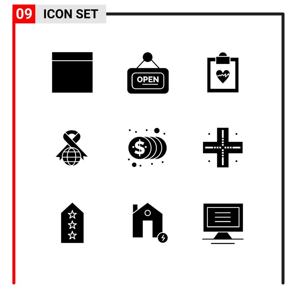 9 Creative Icons Modern Signs and Symbols of map investment results finance world Editable Vector Design Elements