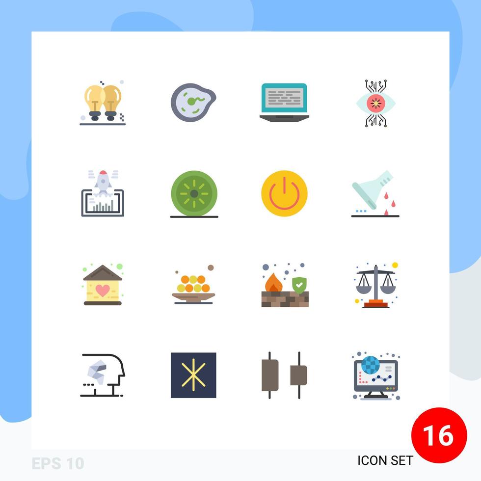 Editable Vector Line Pack of 16 Simple Flat Colors of surveillance infrastructure paradox computer code Editable Pack of Creative Vector Design Elements