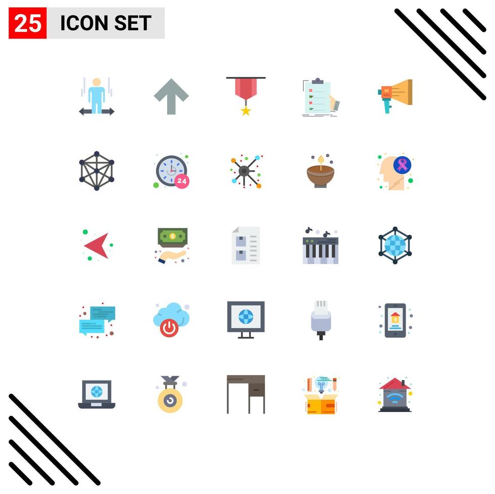 Stock Vector Icon Pack of 25 Line Signs and Symbols for clipboard expertise badge check plain Editable Vector Design Elements