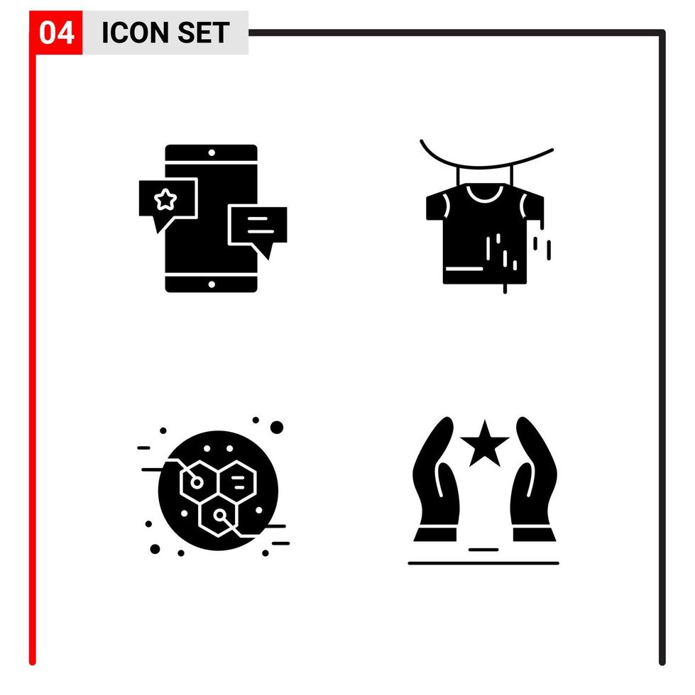 4 iconos generales para el diseño de sitios web, impresión y aplicaciones móviles 4 símbolos de glifos signos aislados en fondo blanco Paquete de 4 iconos vector