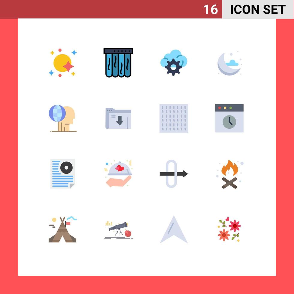 16 Universal Flat Colors Set for Web and Mobile Applications marketing finance cloud global marketing cloud Editable Pack of Creative Vector Design Elements