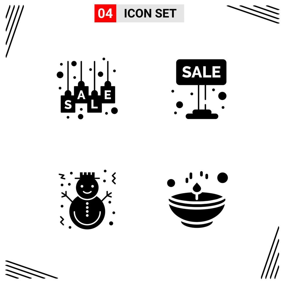 4 Icons Solid Style Grid Based Creative Glyph Symbols for Website Design Simple Solid Icon Signs Isolated on White Background 4 Icon Set vector