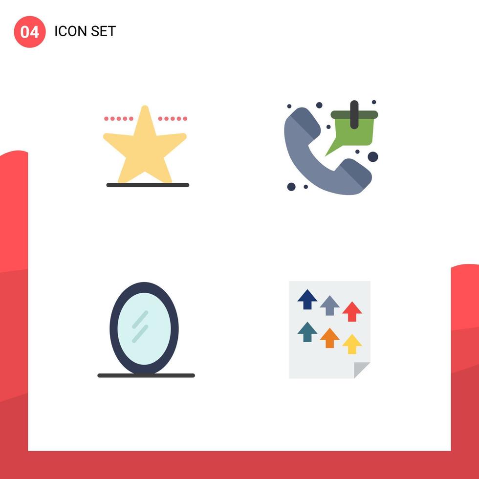 Flat Icon Pack of 4 Universal Symbols of cinema mirror bag sale high Editable Vector Design Elements