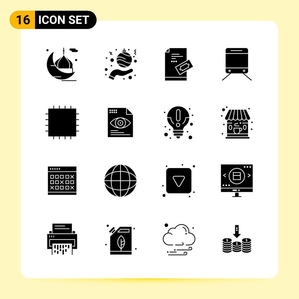 16 Creative Icons for Modern website design and responsive mobile apps 16 Glyph Symbols Signs on White Background 16 Icon Pack vector