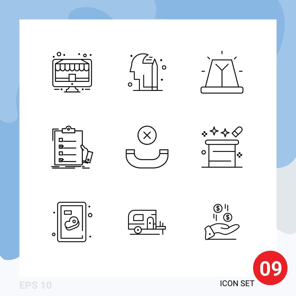 9 Thematic Vector Outlines and Editable Symbols of call list alert expertise checklist Editable Vector Design Elements