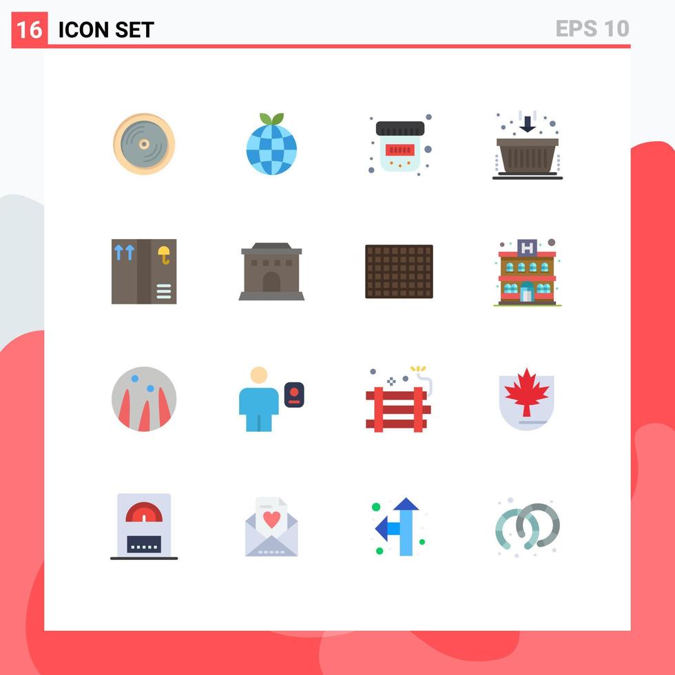 Stock Vector Icon Pack of 16 Line Signs and Symbols for house package drugs box finance Editable Pack of Creative Vector Design Elements