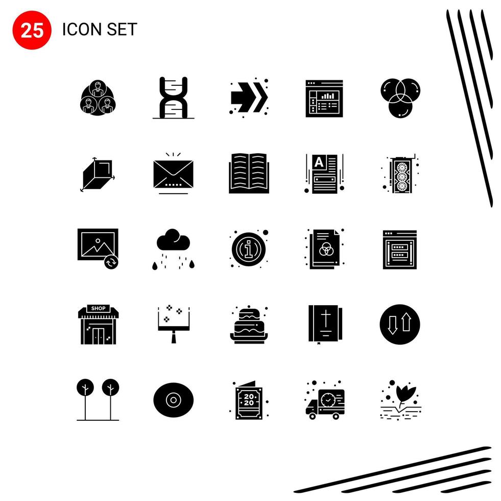 25 Creative Icons Modern Signs and Symbols of design coding genetic layout design Editable Vector Design Elements