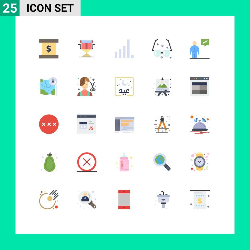 Stock Vector Icon Pack of 25 Line Signs and Symbols for corporate business phone sunglasses summer Editable Vector Design Elements