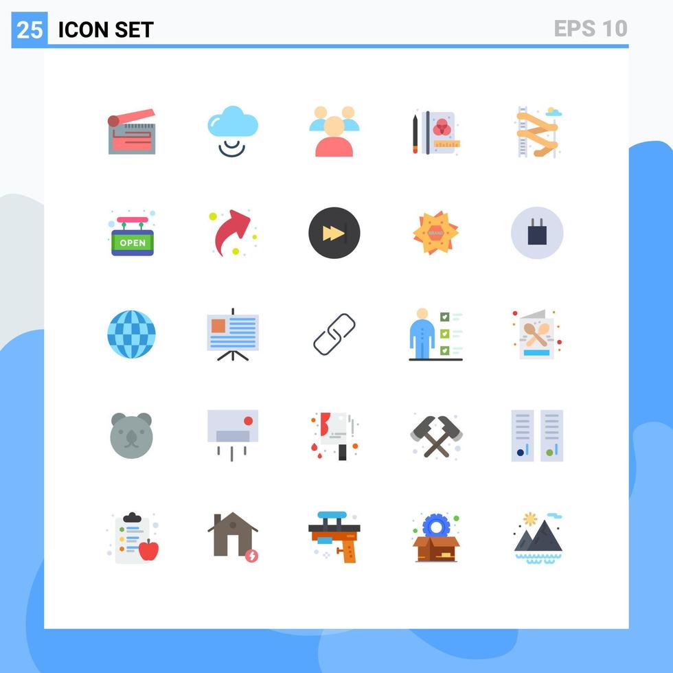 Stock Vector Icon Pack of 25 Line Signs and Symbols for board water education slider process Editable Vector Design Elements