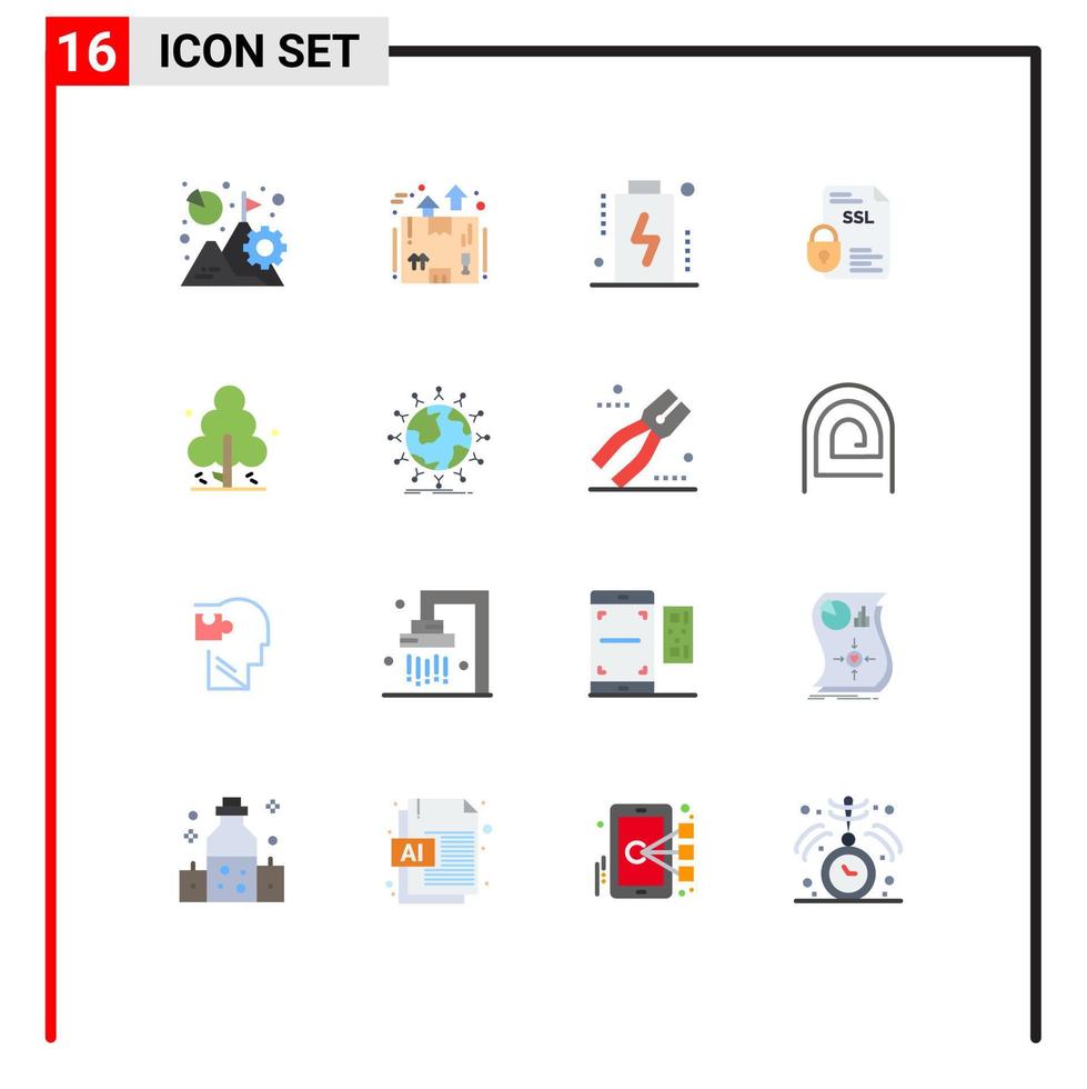 User Interface Pack of 16 Basic Flat Colors of security certificate package banking devices Editable Pack of Creative Vector Design Elements