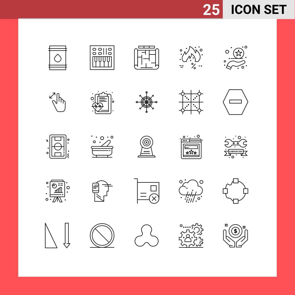 Group of 25 Modern Lines Set for sale discount speaker friday building Editable Vector Design Elements