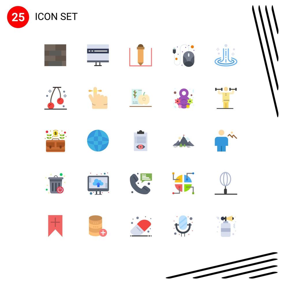 25 Creative Icons Modern Signs and Symbols of spa effect news hardware line Editable Vector Design Elements