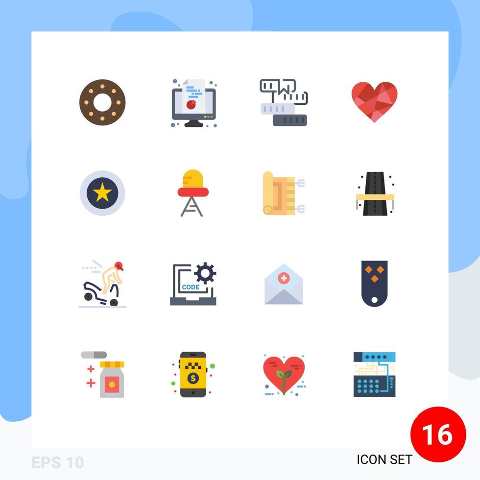 16 Universal Flat Colors Set for Web and Mobile Applications gift like book love study Editable Pack of Creative Vector Design Elements