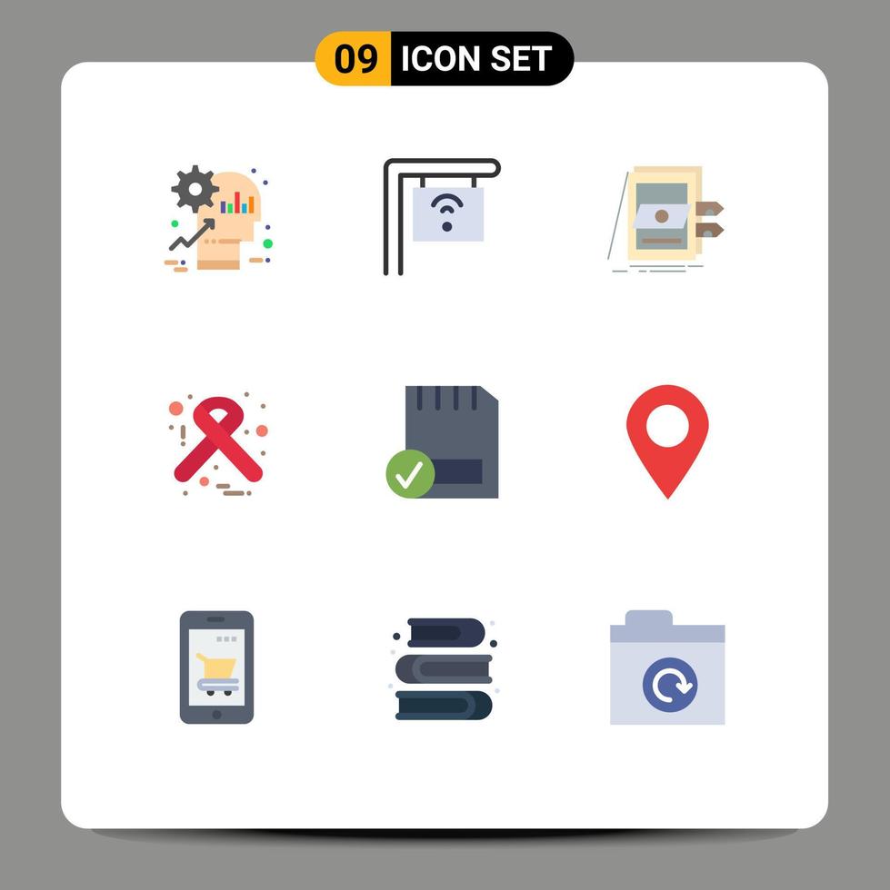 9 Creative Icons Modern Signs and Symbols of card medical pos hospital files Editable Vector Design Elements