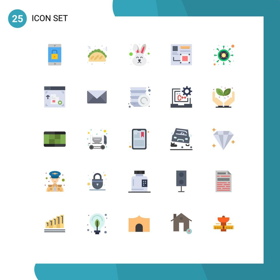 Flat Color Pack of 25 Universal Symbols of investment digital animal design art Editable Vector Design Elements