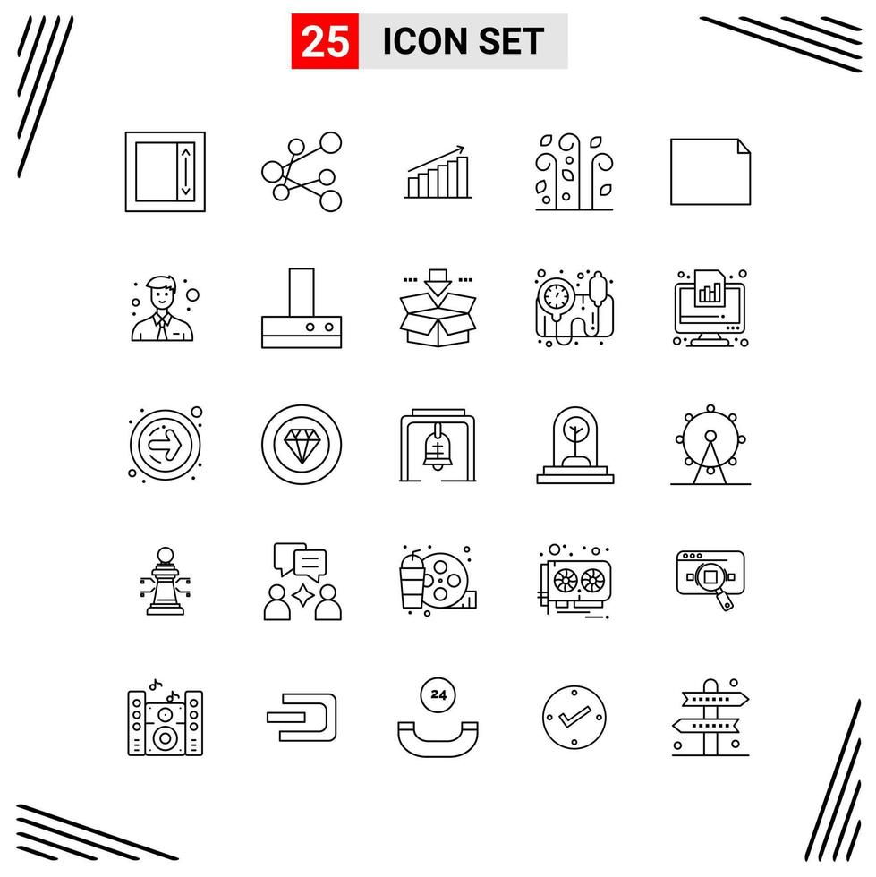 25 Icons Line Style Grid Based Creative Outline Symbols for Website Design Simple Line Icon Signs Isolated on White Background 25 Icon Set vector