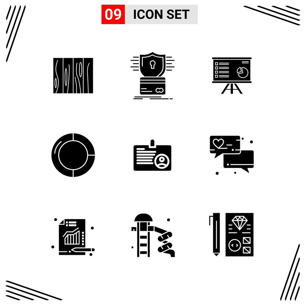 9 Icons Solid Style Grid Based Creative Glyph Symbols for Website Design Simple Solid Icon Signs Isolated on White Background 9 Icon Set vector