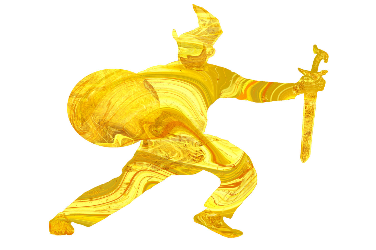 Logo movement warrior silat hold sundang blade and shield png