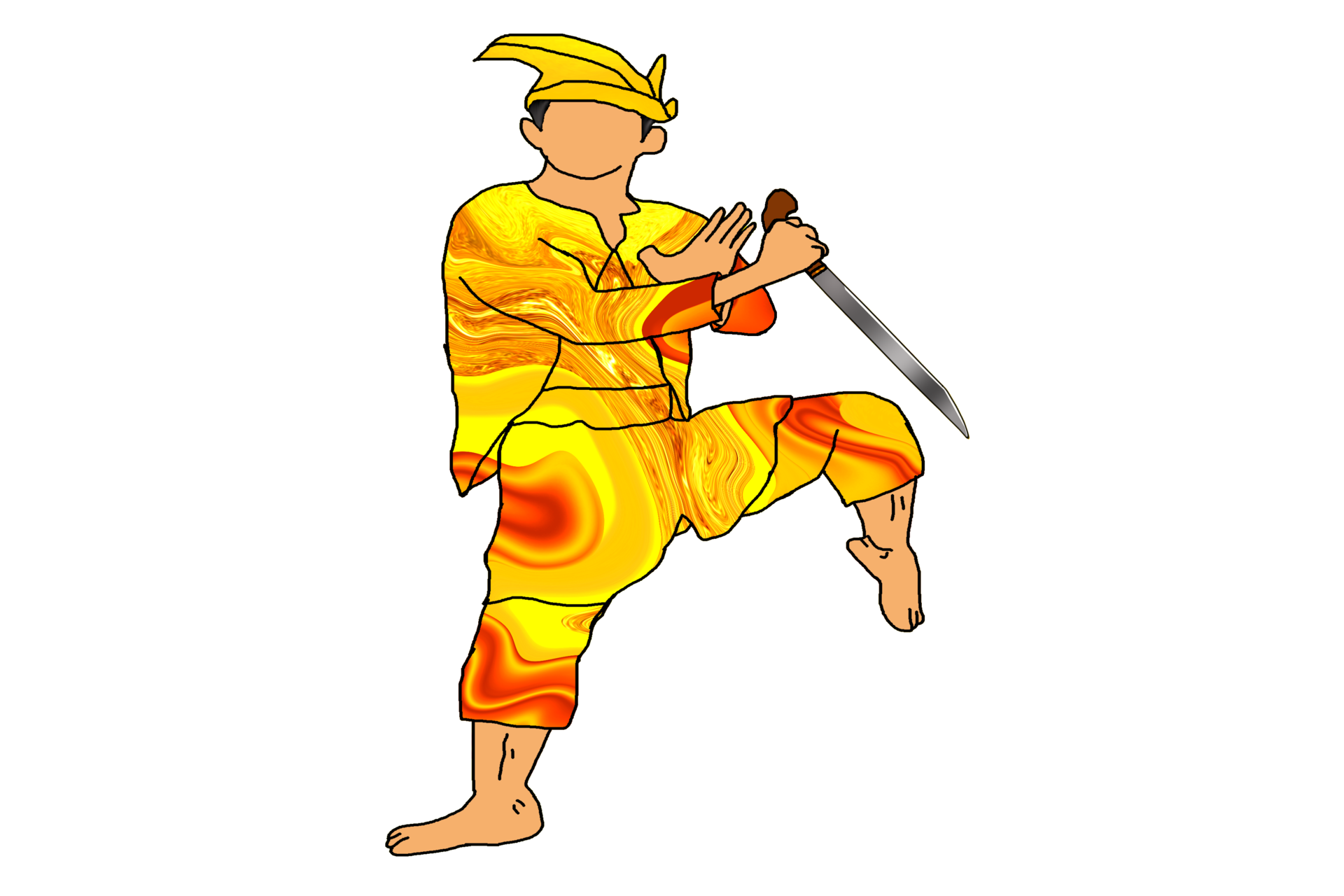 Silat Warrior Doing Step Stand One Leg With Hand Hold Machete 17891539 PNG silat-warrior-doing-step-stand-one-leg-with-hand-hold-machete-17891539-png