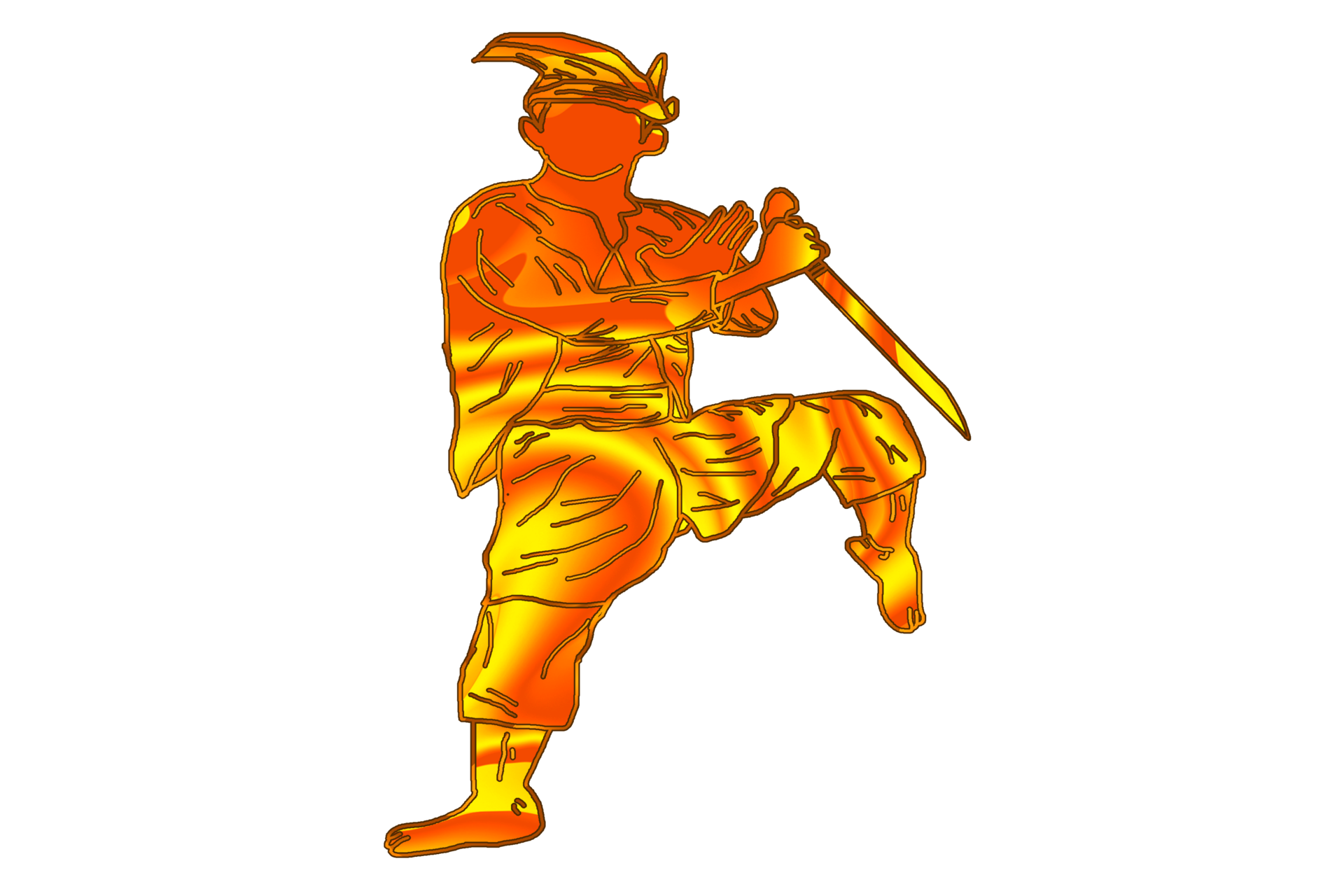 Silat Warrior Doing Step Stand One Leg With Hand Hold Machete 17891576 PNG silat-warrior-doing-step-stand-one-leg-with-hand-hold-machete-17891576-png