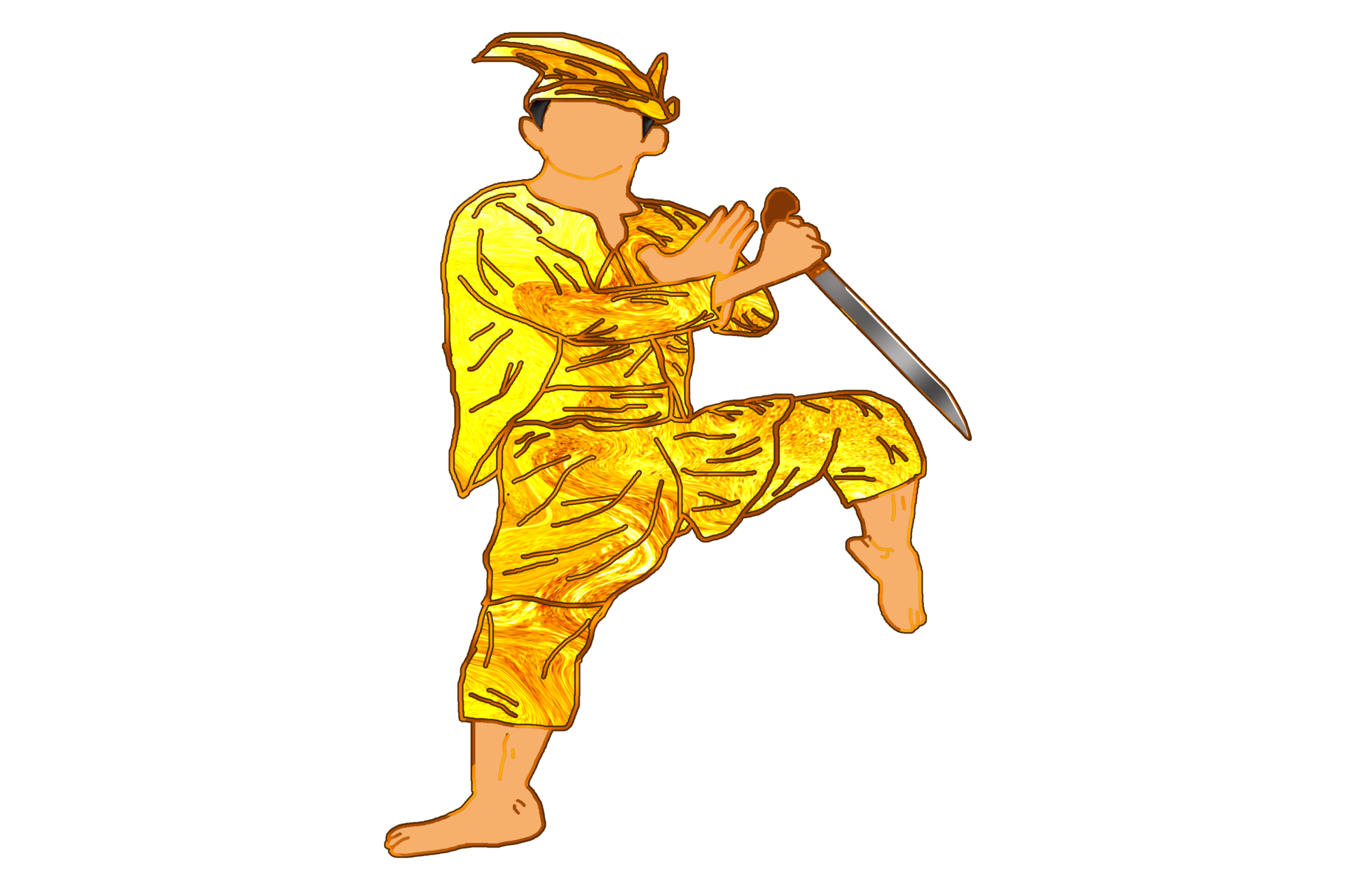 Silat Warrior Doing Step Stand One Leg With Hand Hold Machete 17891640 PNG silat-warrior-doing-step-stand-one-leg-with-hand-hold-machete-17891640-png