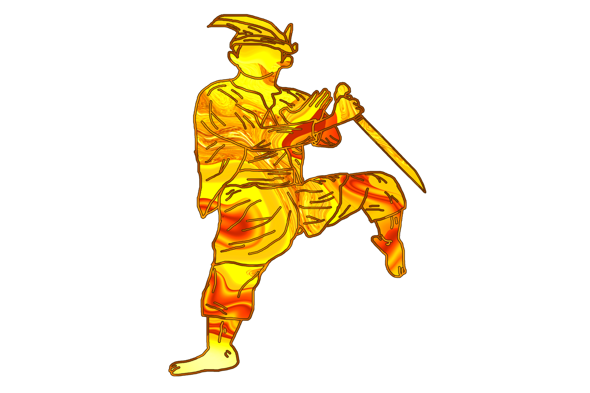 Silat Warrior Doing Step Stand One Leg With Hand Hold Machete 17891666 PNG silat-warrior-doing-step-stand-one-leg-with-hand-hold-machete-17891666-png
