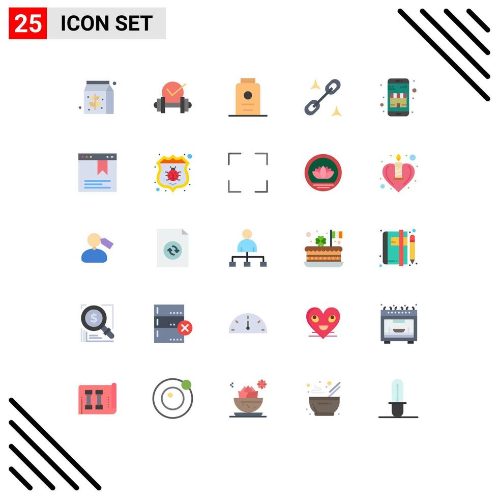 Set of 25 Modern UI Icons Symbols Signs for shopping commerce fresh buy office Editable Vector Design Elements