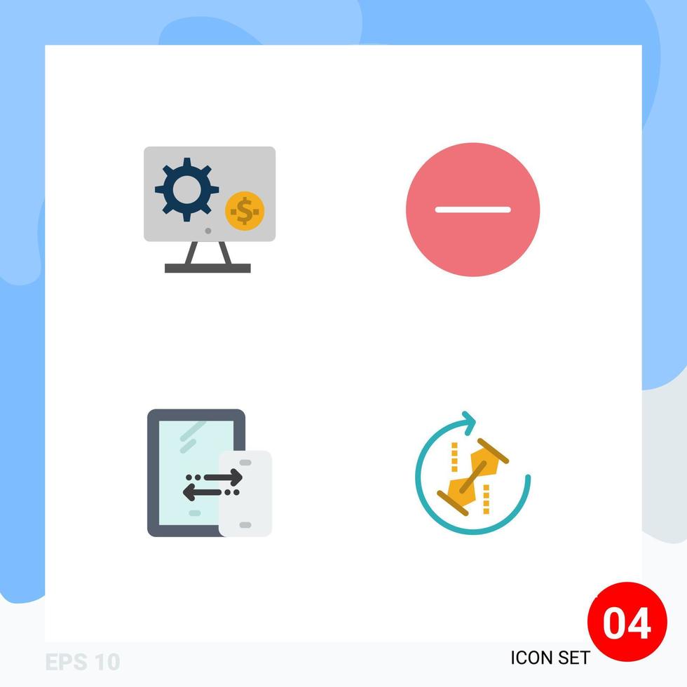 4 User Interface Flat Icon Pack of modern Signs and Symbols of generator multimedia setting remove connection Editable Vector Design Elements