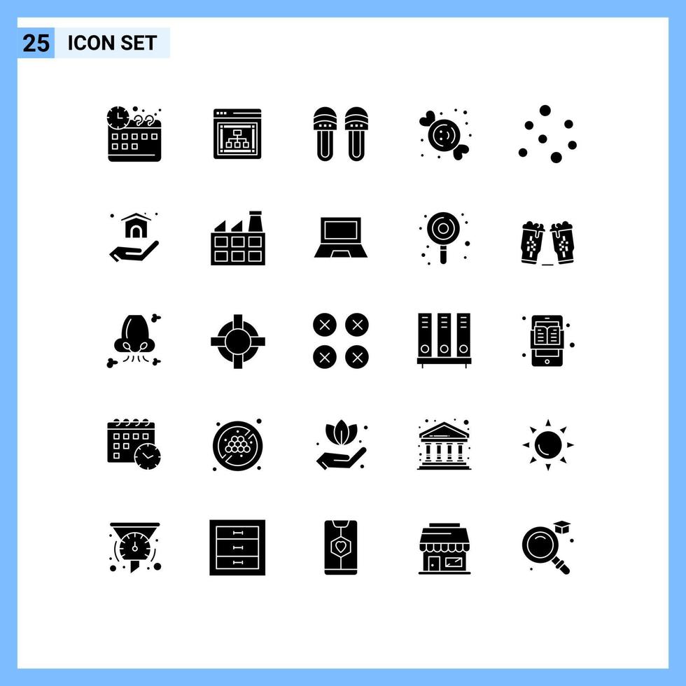 conjunto de 25 iconos de ui modernos símbolos signos para aire marino dulces cómodos postres elementos de diseño vectorial editables vector