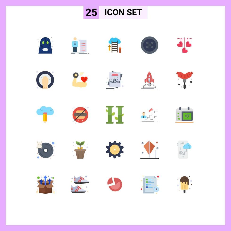 25 Creative Icons Modern Signs and Symbols of sew clothing presentation button data Editable Vector Design Elements