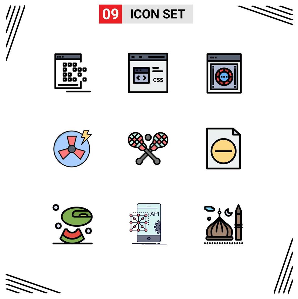 9 Creative Icons Modern Signs and Symbols of energy fan develop safety safe Editable Vector Design Elements
