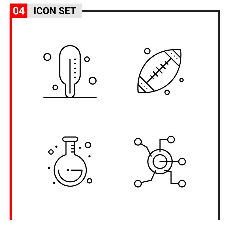 4 General Icons for website design print and mobile apps 4 Outline Symbols Signs Isolated on White Background 4 Icon Pack vector