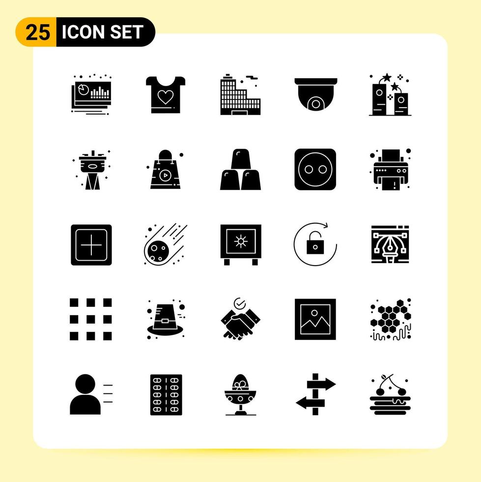 25 Creative Icons for Modern website design and responsive mobile apps 25 Glyph Symbols Signs on White Background 25 Icon Pack vector