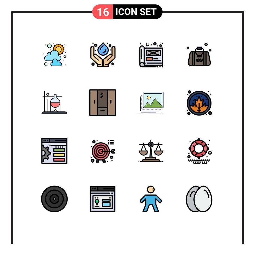 paquete de iconos de vectores de stock de 16 signos y símbolos de línea para caballero padre arte papá archivo elementos de diseño de vectores creativos editables