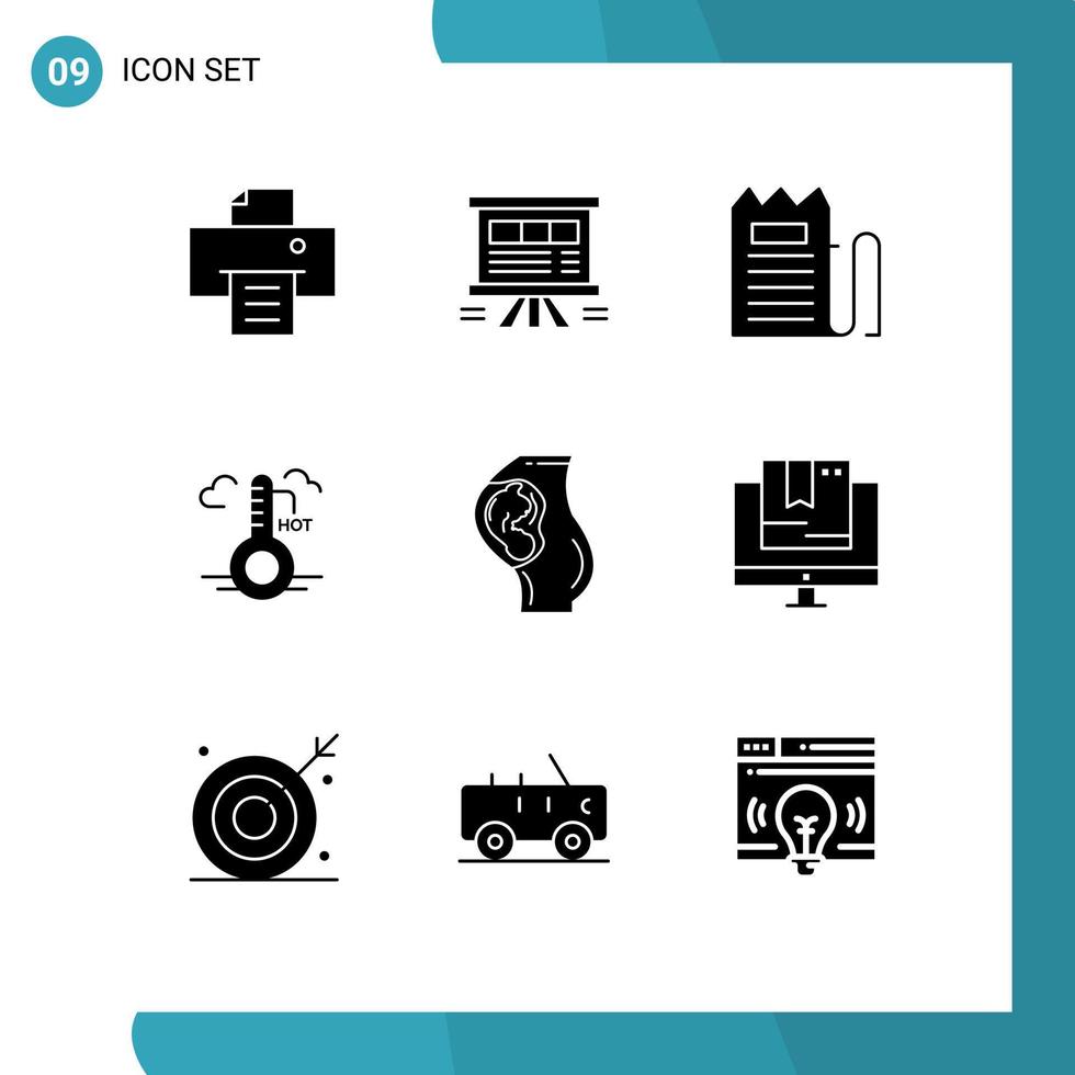 9 Creative Icons Modern Signs and Symbols of pregnancy weather checkout hot price Editable Vector Design Elements